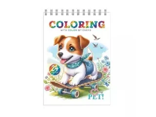 I love my pet spirálos színezőfüzet matricával, 12 lapos