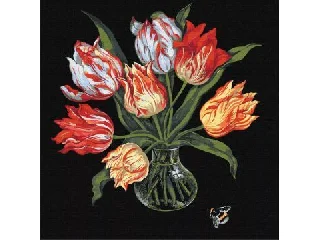 Ideyka: Festés számok szerint, Kecses tulipánok - 40 x 40 cm