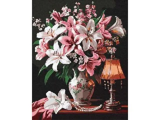 Ideyka: Festés számok szerint, Kifinomult liliomok - 40 x 50 cm