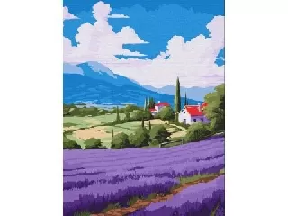 Ideyka: Festés számok szerint, Levendula mező - 30 x 40 cm