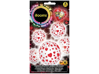 Illooms LED lufi - Valentin szívek 5 db-os