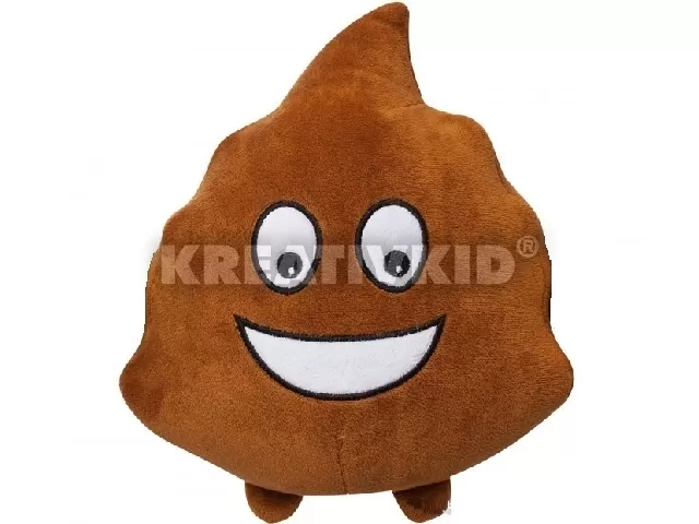 Imoji plüss labda 11cm - barna