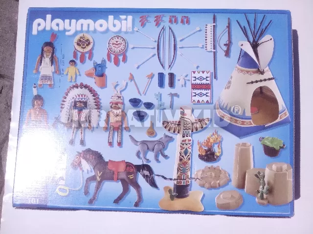 Indiántábor totemoszloppal - sérült csomagolású