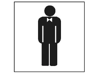 Információs matrica, férfi mosdó, APLI