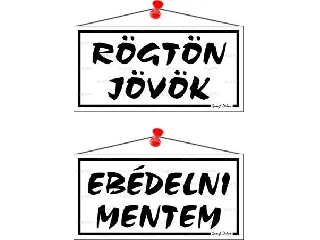 Információs tábla, 20x10,5 cm, kétoldalas,