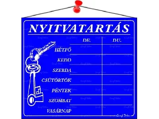 Információs tábla, 20x17,5 cm,