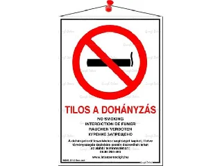 Információs tábla, 21x30 cm, többnyelvű, 