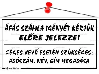 Információs tábla, 22,5x12,5 cm,