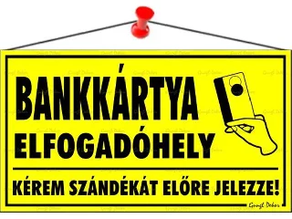 Információs tábla, 22,5x12,5 cm,