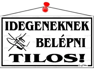 Információs tábla, 22,5x12,5 cm,