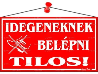 Információs tábla, 22,5x12,5 cm,