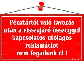 Információs tábla, 22,5x12,5 cm,