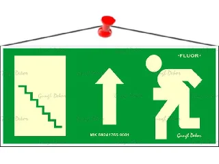 Információs tábla, 25x11,5 cm, fluoreszkáló, utánvilágítós, 