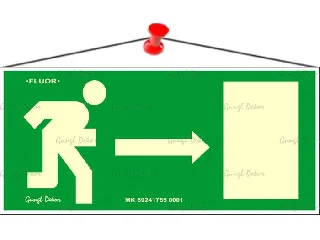 Információs tábla, 25x11,5 cm, fluoreszkáló, utánvilágítós, 
