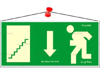 Információs tábla, 25x11,5 cm, fluoreszkáló, utánvilágítós, 