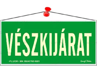 Információs tábla, 25x11,5 cm, fluoreszkáló, utánvilágítós, 