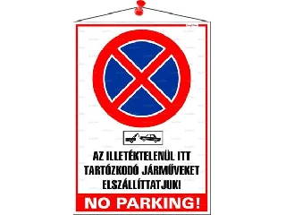 Információs tábla, 35x25 cm, 