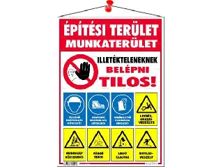 Információs tábla, 35x25 cm, 