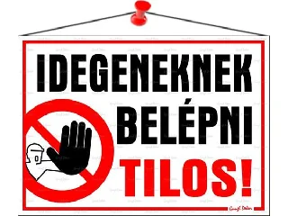 Információs tábla, 35x25 cm, 