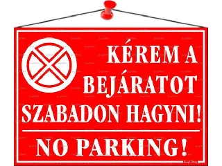 Információs tábla, 35x25 cm,