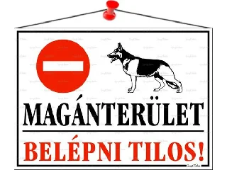 Információs tábla, 35x25 cm, 