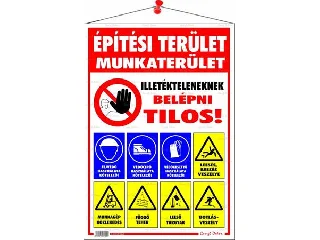 Információs tábla, 50x35 cm,