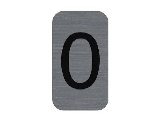 Információs tábla, öntapadó, 2,5x4,4 cm, alumíniumhatású, EXACOMPTA, 0-ás