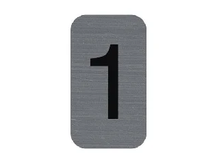 Információs tábla, öntapadó, 2,5x4,4 cm, alumíniumhatású, EXACOMPTA, 1-es