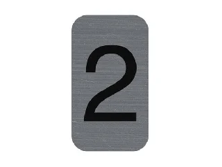 Információs tábla, öntapadó, 2,5x4,4 cm, alumíniumhatású, EXACOMPTA, 2-es