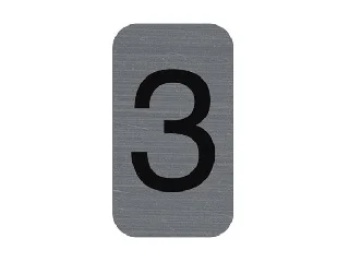 Információs tábla, öntapadó, 2,5x4,4 cm, alumíniumhatású, EXACOMPTA, 3-as