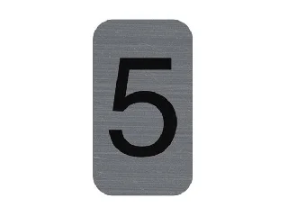 Információs tábla, öntapadó, 2,5x4,4 cm, alumíniumhatású, EXACOMPTA, 5-ös