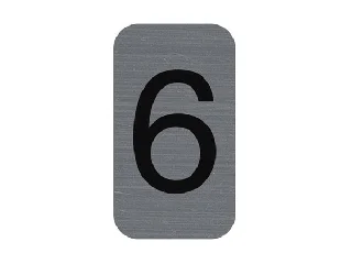 Információs tábla, öntapadó, 2,5x4,4 cm, alumíniumhatású, EXACOMPTA, 6-os