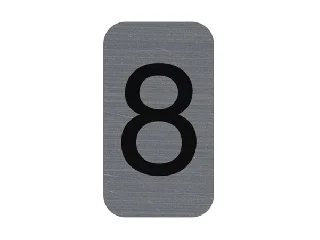 Információs tábla, öntapadó, 2,5x4,4 cm, alumíniumhatású, EXACOMPTA, 8-as