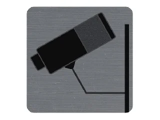 Információs tábla, öntapadó, 7,5x7,5 cm, alumíniumhatású, EXACOMPTA,