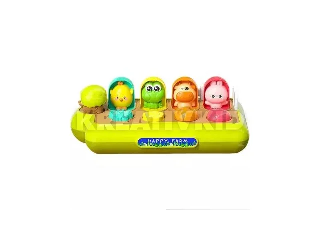 Interaktív bébijáték – állatbújócska, 30 cm