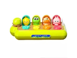 Interaktív bébijáték – állatbújócska, 30 cm