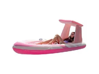 Intex: Csónak alakú matrac napellenzővel - rózsaszín, 244 x 119 x 97 cm