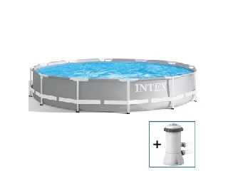 Intex: Prism Frame merev falú prémium medence szett - 366 x 76 cm