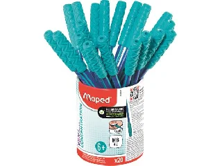 Írástanuló grafitceruza, ceruzatartó, HB, háromszögletű, szilikon vég, MAPED 