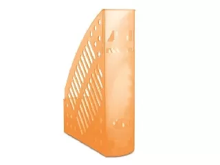 Iratpapucs, műanyag, 70 mm, DONAU, áttetsző narancs