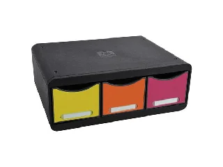 Irattároló, műanyag, 3 fiókos, EXACOMPTA 