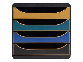 Irattároló, műanyag, 4 fiókos, EXACOMPTA 