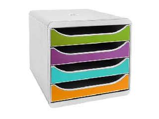 Irattároló, műanyag, 4 fiókos, EXACOMPTA 