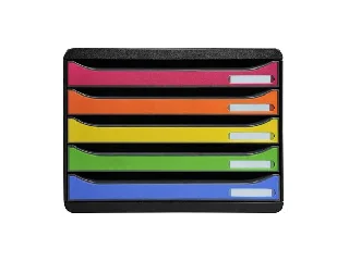 Irattároló, műanyag, 5 fiókos, EXACOMPTA 