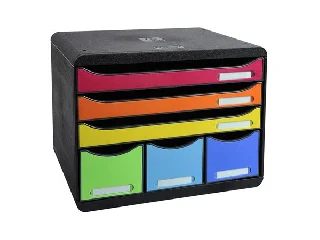 Irattároló, műanyag, 6 fiókos, EXACOMPTA 