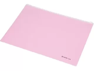 Irattartó tasak, A4, PP, cipzáras, PANTA PLAST, pasztell rózsaszín