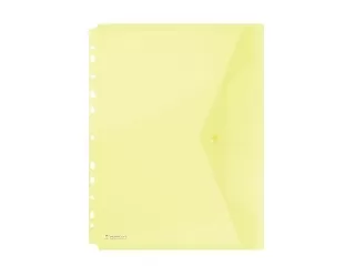Irattartó tasak, A4, PP, patentos, lefűzhető, DONAU, sárga