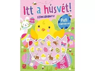 Itt a húsvét! - színezőkönyv pufi matricákkal