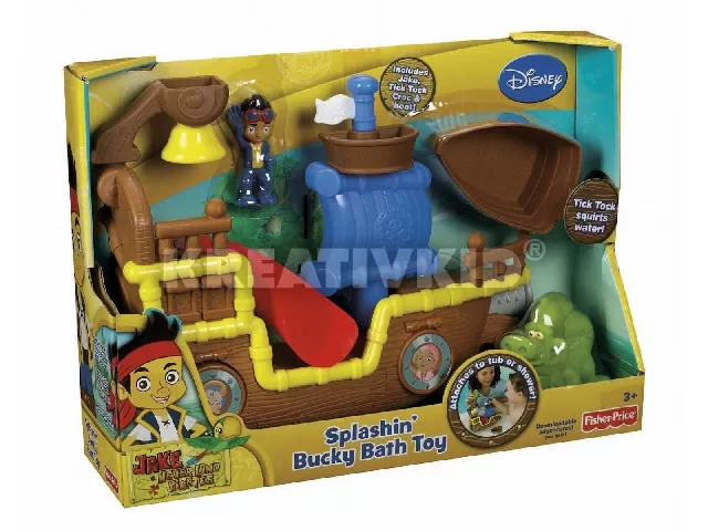 Jake és Sohaország kalózai Jake kalózhajója csónakkal