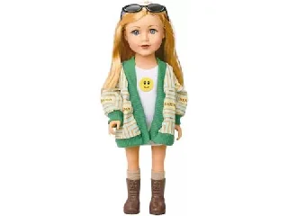 Játékbaba trendi ruhában